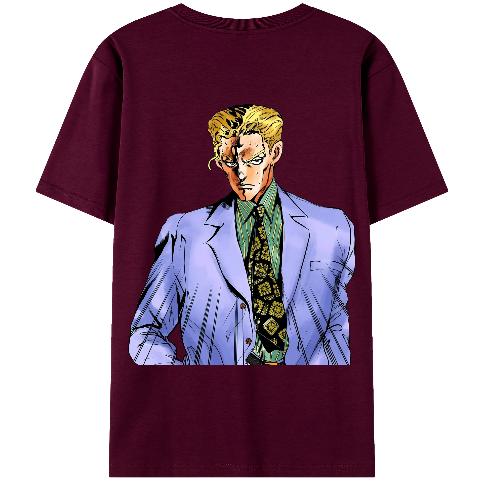 （画像用） ジョジョの奇妙な冒険 きら よしかげ JoJo's Bizarre Adventure Kira Yoshikage レディース半袖Tシャツ(バックプリント)